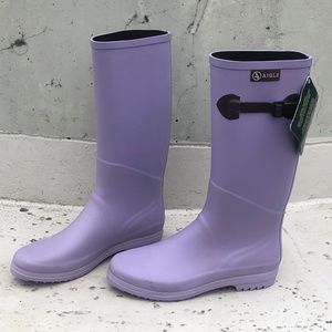 AIGLE rain boots, purple, eur 40 or US 9.5-10, made in France